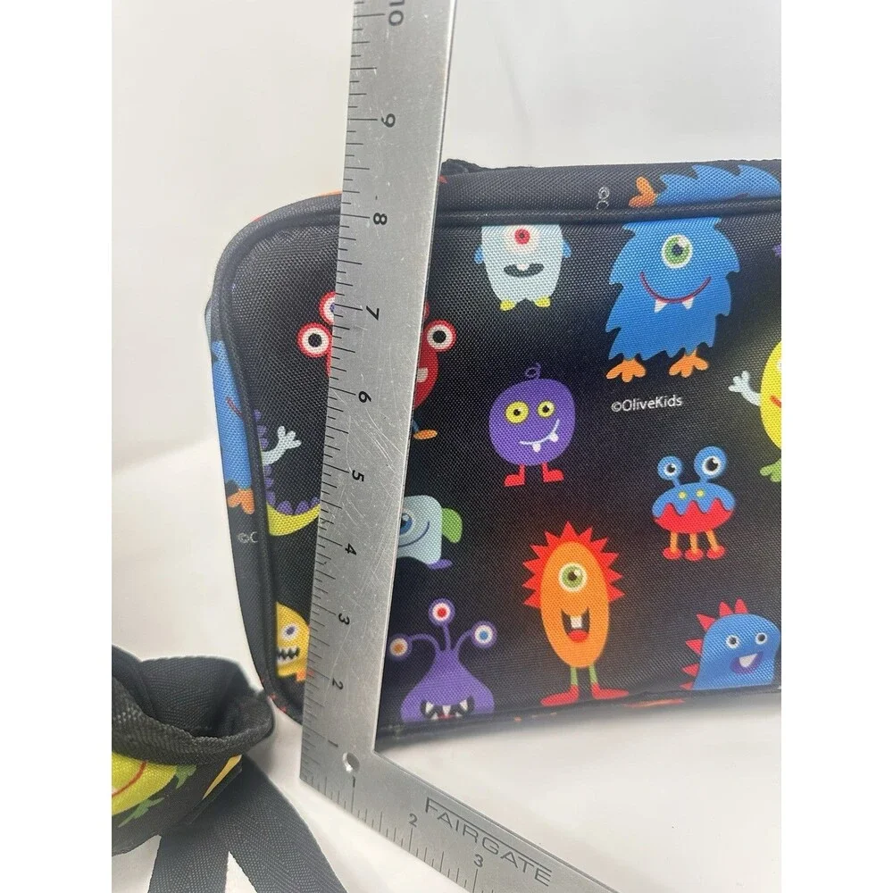 Wildkin Monsters Black Kids Backpack-12 “ Matching Lunchbox Pack